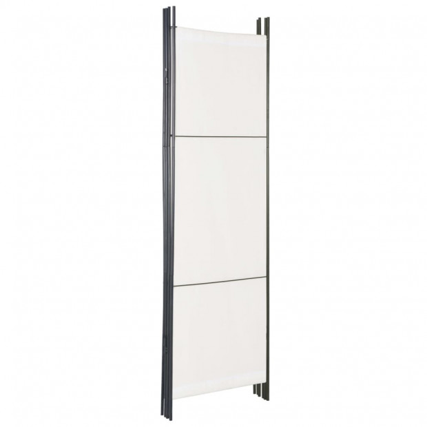 4-panel Room Divider White 200x180 Cm Image 4