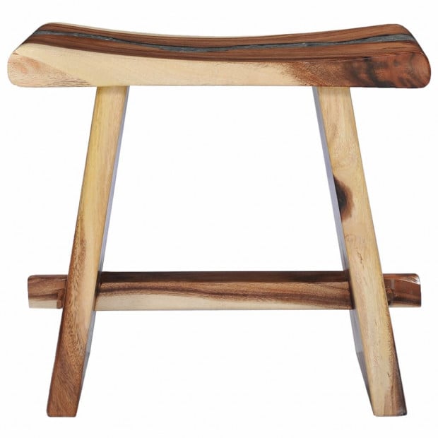 Stool Solid Suar Wood And Polyresin Image 3