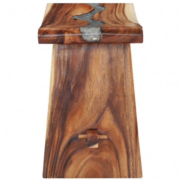 Stool Solid Suar Wood And Polyresin Image 4