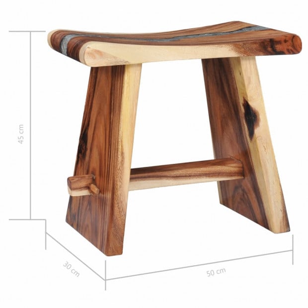 Stool Solid Suar Wood And Polyresin Image 8