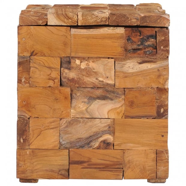 Storage Stool Solid Teak Wood Image 4