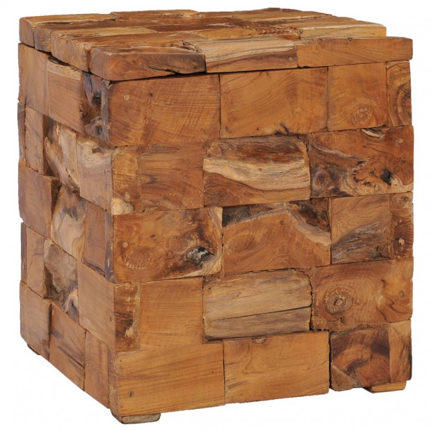 Storage Stool Solid Teak Wood Image 8