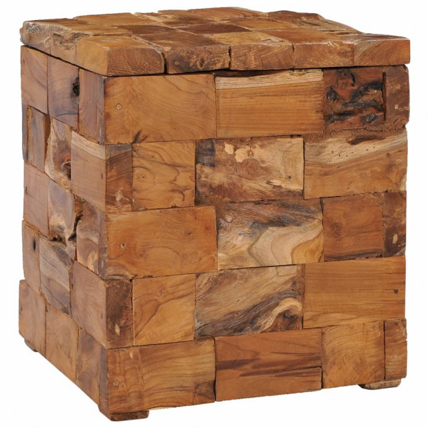 Storage Stool Solid Teak Wood Image 9