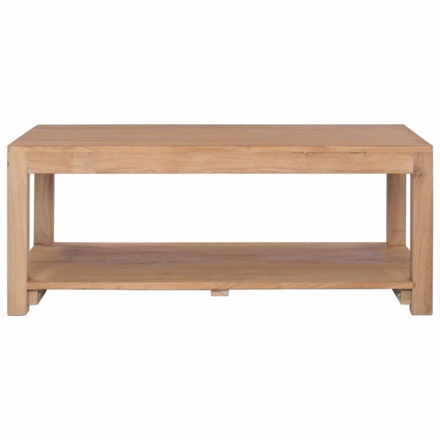 Coffee Table 100x50x40 Cm Solid Teak Wood Image 2