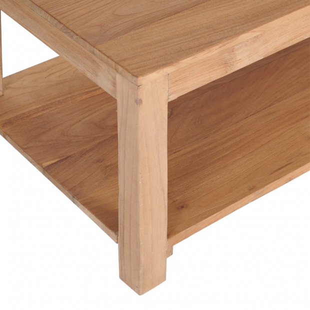 Coffee Table 100x50x40 Cm Solid Teak Wood Image 4