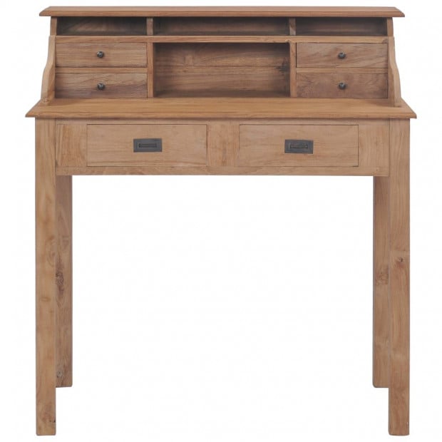 Desk 90x50x100 Cm Solid Teak Wood Image 3