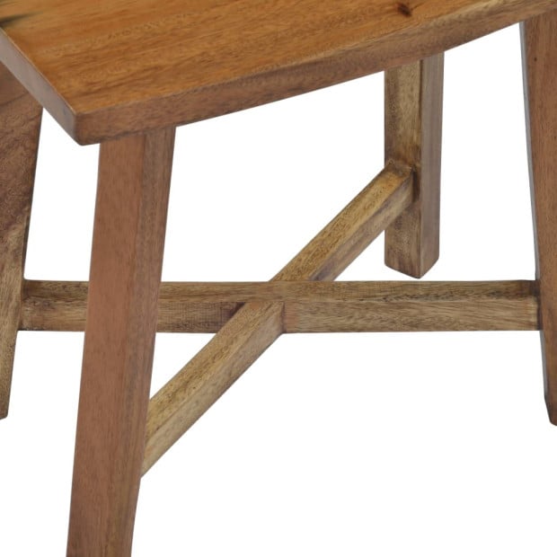 Bathroom Stool Solid Suar Wood Image 3