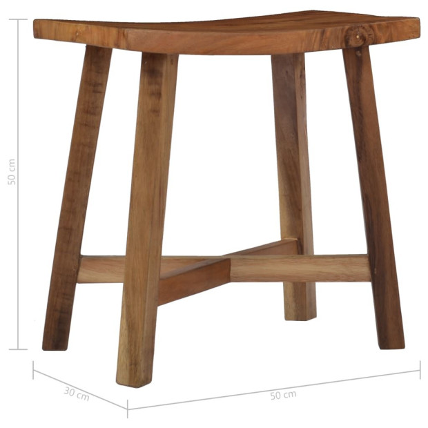 Bathroom Stool Solid Suar Wood Image 6