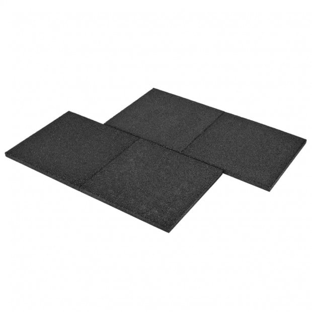 Fall Protection Tiles 18 Pcs Rubber 50x50x3 Cm Black Image 6