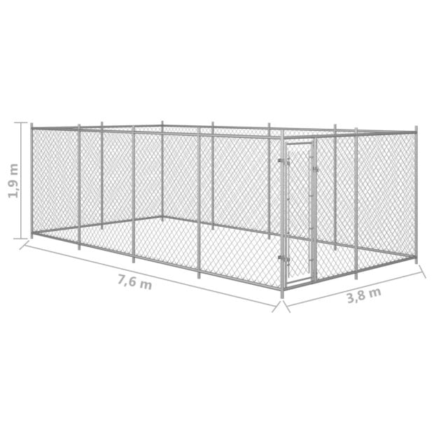Outdoor Dog Kennel 8x4x2 M Image 5