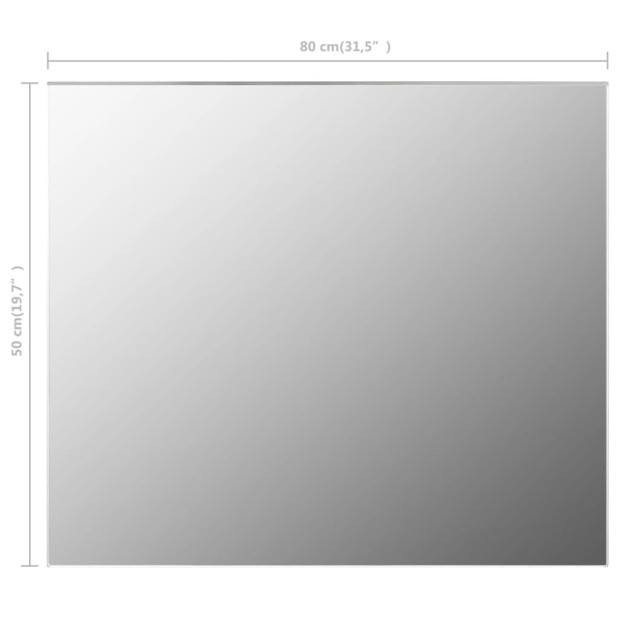 Frameless Mirror 80x60 Cm Glass Image 7
