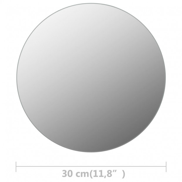 Frameless Mirror Round 30 Cm Glass Image 5