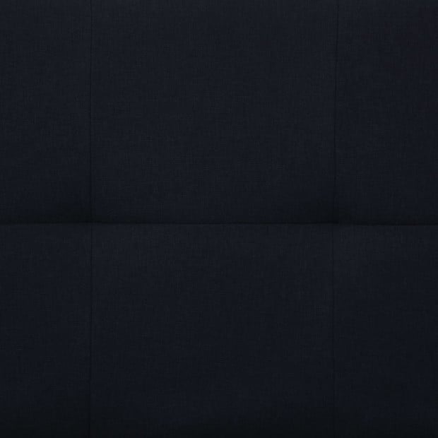 Sofa Bed With Two Pillows Black Polyester Image 4