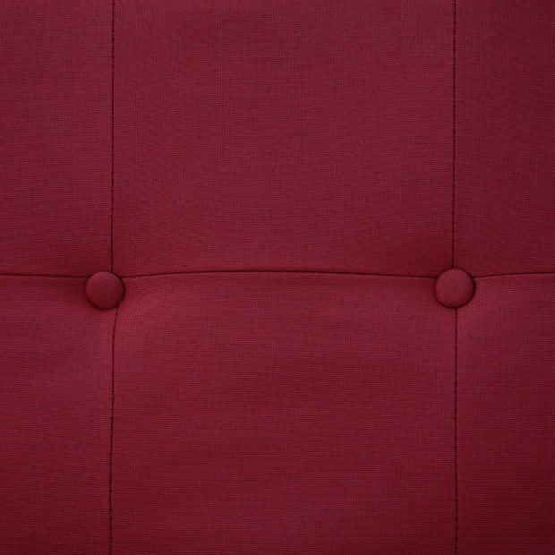 Sofa Bed With Armrest Wine Red Polyester Image 4