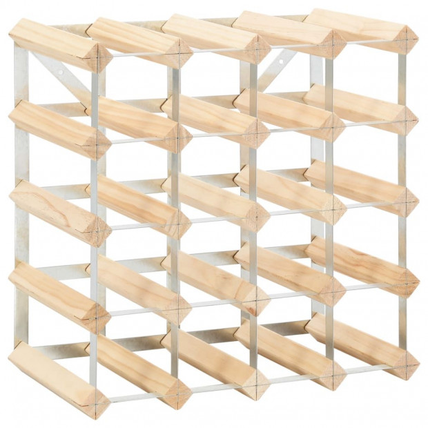 Wine Rack For 20 Bottles Solid Pinewood Image 2