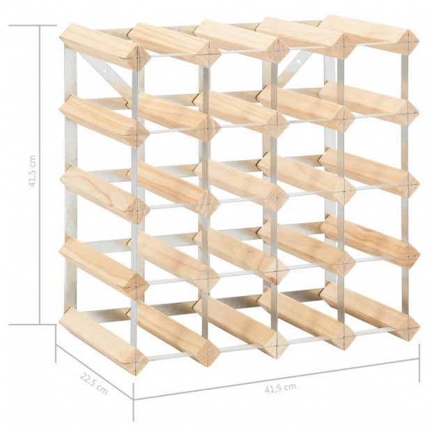 Wine Rack For 20 Bottles Solid Pinewood Image 5