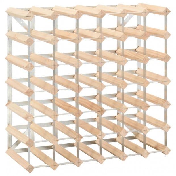 Wine Rack For 42 Bottles Solid Pinewood Image 2