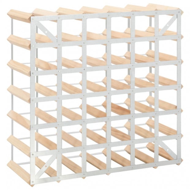 Wine Rack For 42 Bottles Solid Pinewood Image 3