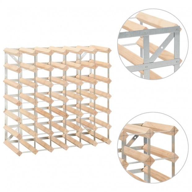 Wine Rack For 42 Bottles Solid Pinewood Image 4