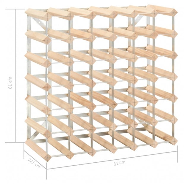 Wine Rack For 42 Bottles Solid Pinewood Image 5