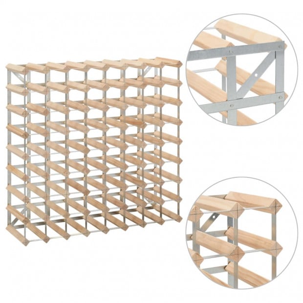 Wine Rack For 72 Bottles Solid Pinewood Image 4