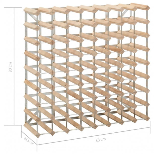 Wine Rack For 72 Bottles Solid Pinewood Image 5