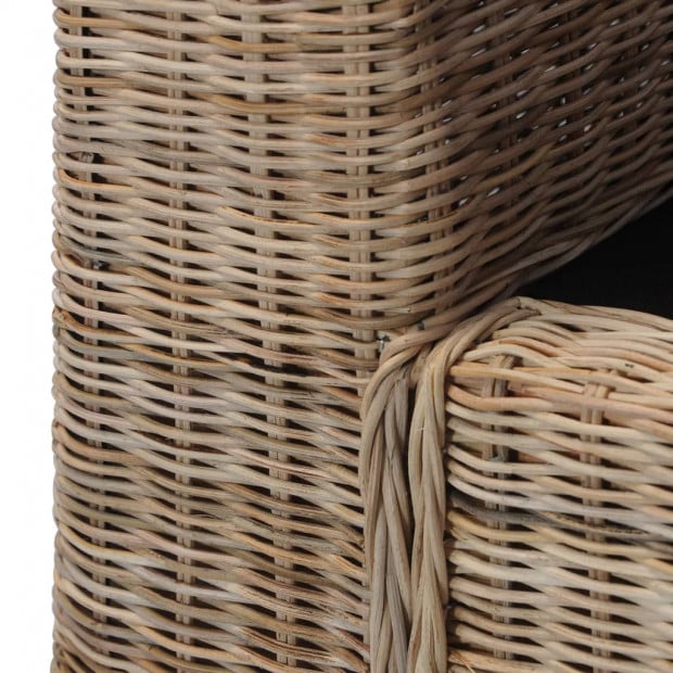 3-seater Sofa With Cushions Natural Rattan Image 6