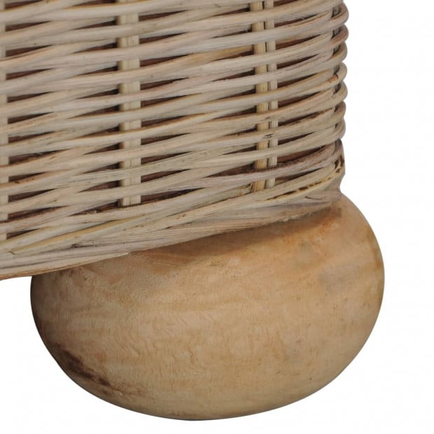 3-seater Sofa With Cushions Natural Rattan Image 7