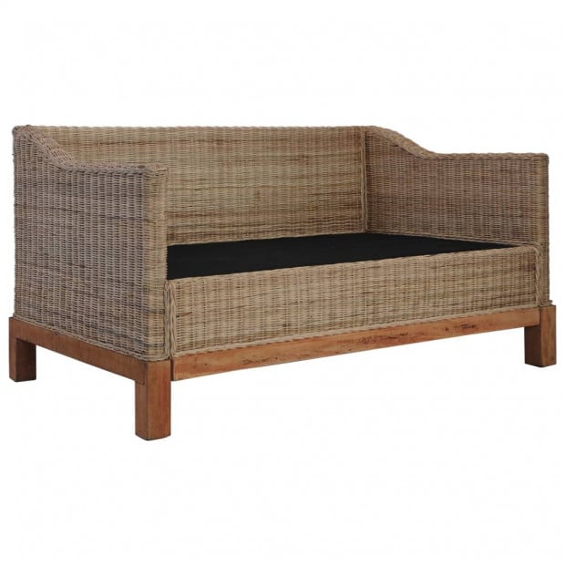 2-seater Sofa With Cushions Natural Rattan Image 5