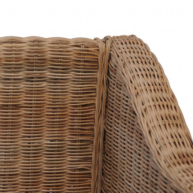 3-seater Sofa With Cushions Natural Rattan Natural Image 7