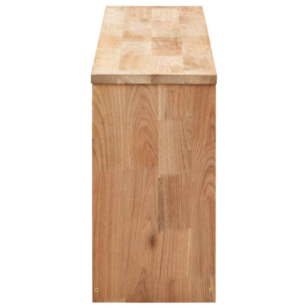 Shoe Storage Bench 94x20x38 Cm Solid Walnut Wood Image 5