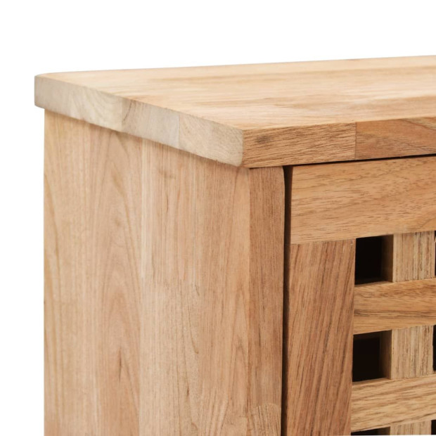Shoe Storage Bench 94x20x38 Cm Solid Walnut Wood Image 6