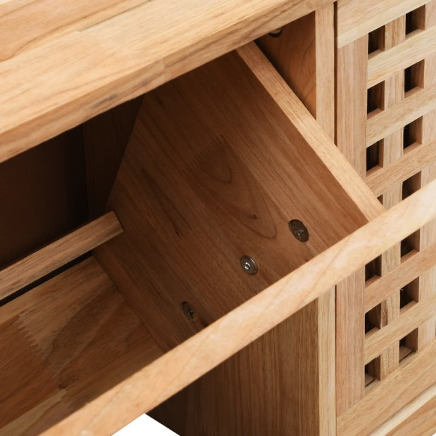 Shoe Storage Bench 94x20x38 Cm Solid Walnut Wood Image 7