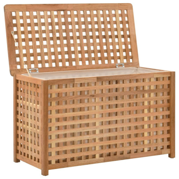 Laundry Chest 77.5x37.5x46.5 Cm Solid Walnut Wood Image 2