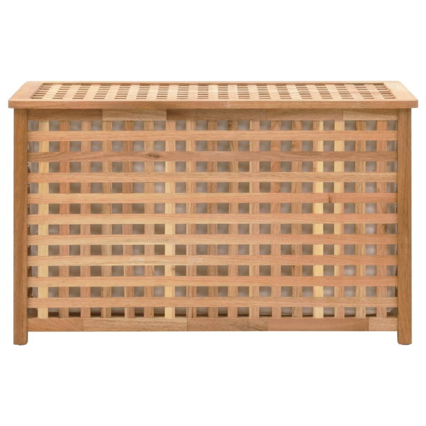 Laundry Chest 77.5x37.5x46.5 Cm Solid Walnut Wood Image 3