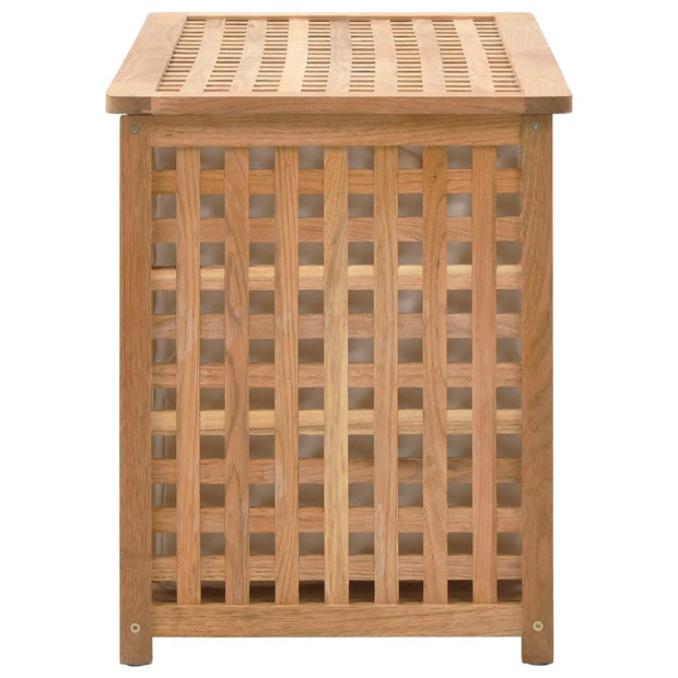 Laundry Chest 77.5x37.5x46.5 Cm Solid Walnut Wood Image 4