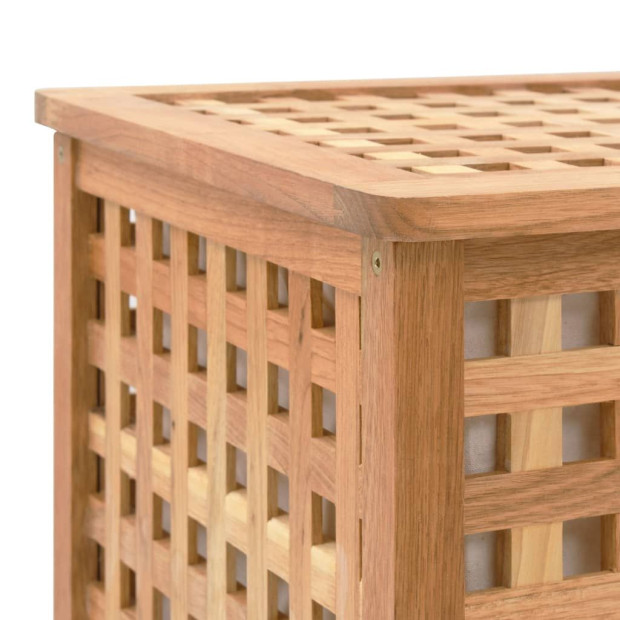 Laundry Chest 77.5x37.5x46.5 Cm Solid Walnut Wood Image 6