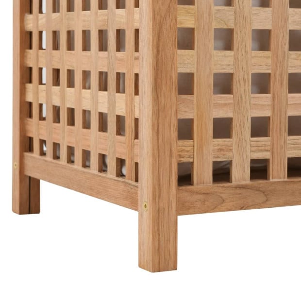 Laundry Bin 39x39x65 Cm Solid Walnut Wood Image 6