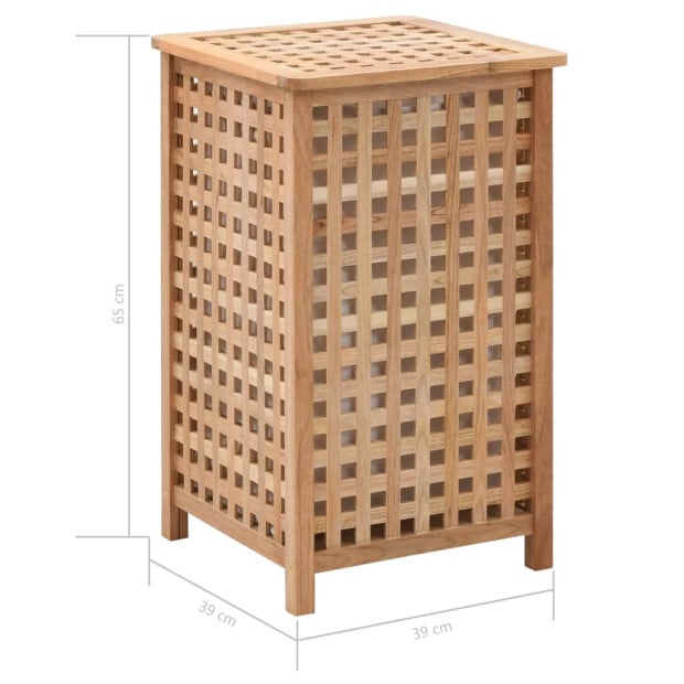 Laundry Bin 39x39x65 Cm Solid Walnut Wood Image 7
