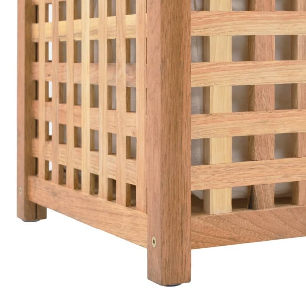 Laundry Bin 87.5x46x67 Cm Solid Walnut Wood Image 7