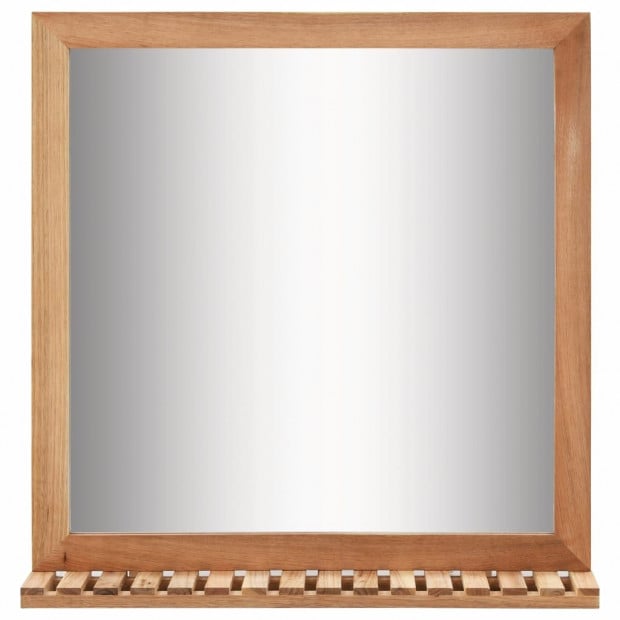 Bathroom Mirror 60x12x62 Cm Solid Walnut Wood Image 2