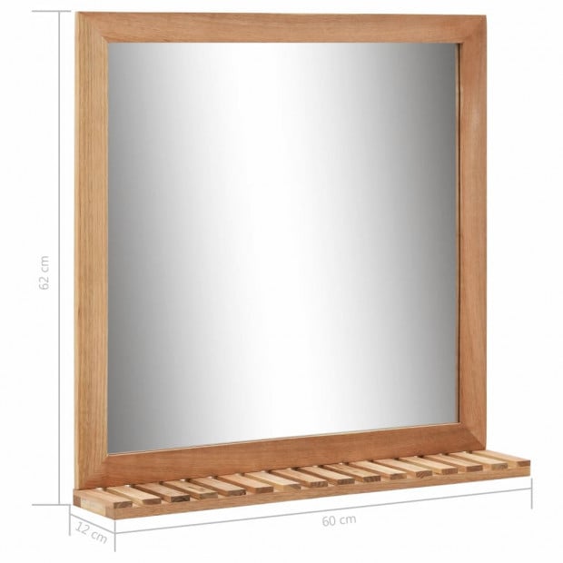 Bathroom Mirror 60x12x62 Cm Solid Walnut Wood Image 7