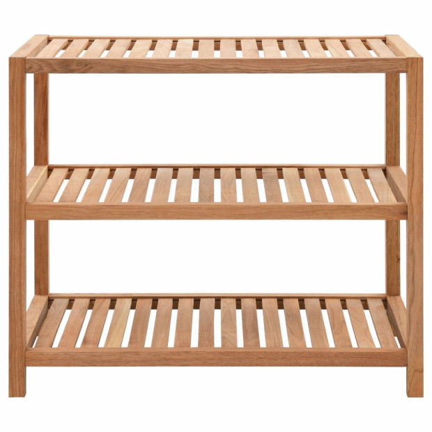 Bathroom Shelf Solid Walnut Wood 65x40x55 Cm Image 2