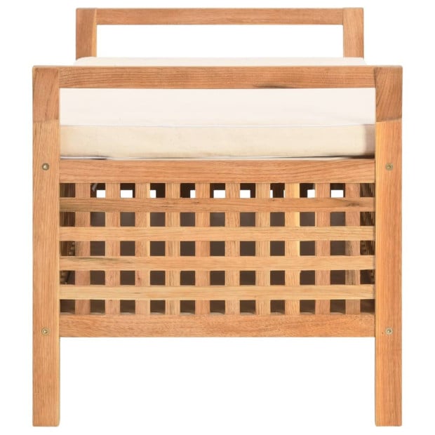 Storage Bench 93x49x49 Cm Solid Walnut Wood Image 3