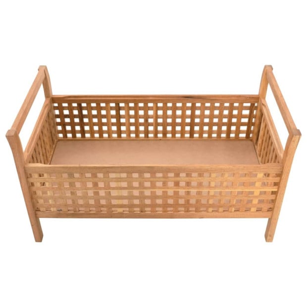 Storage Bench 93x49x49 Cm Solid Walnut Wood Image 5