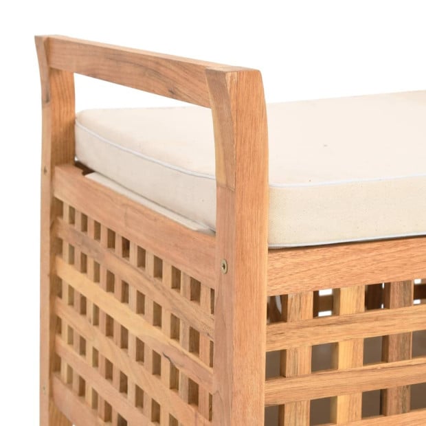 Storage Bench 93x49x49 Cm Solid Walnut Wood Image 6