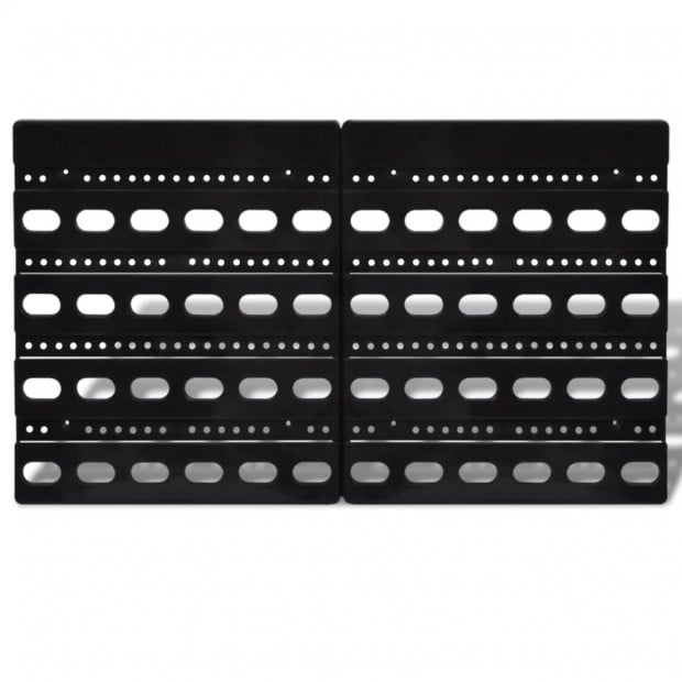 Wall Mounted Garage Plastic Storage Bin Set 30 Pcs Blue & Red Image 2