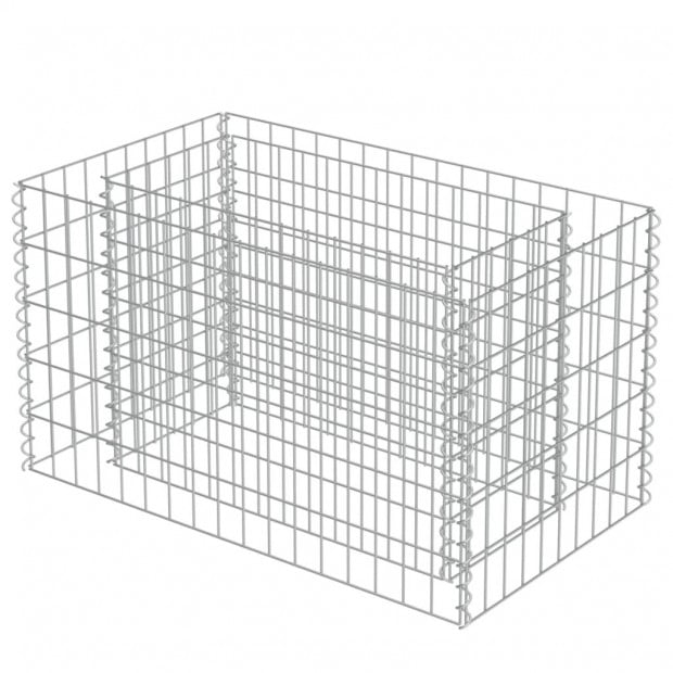 Gabion Raised Bed Galvanised Steel 90 x 50 x 50cm Image 3