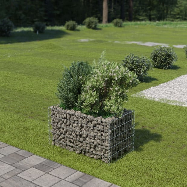 Gabion Raised Bed Galvanised Steel 90 x 50 x 50cm Image 2