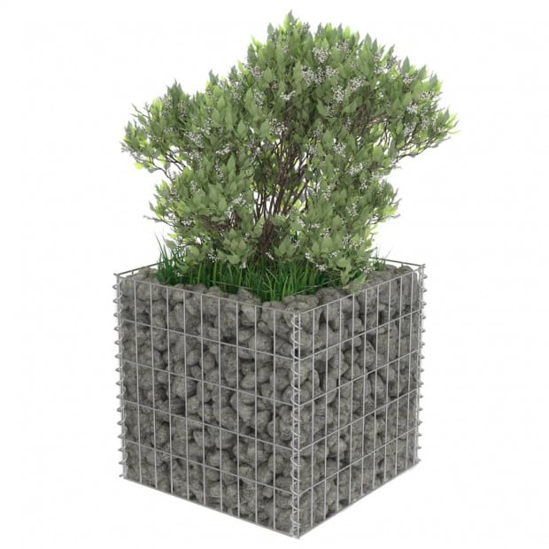Gabion Raised Bed Galvanised Steel 50x50x50cm